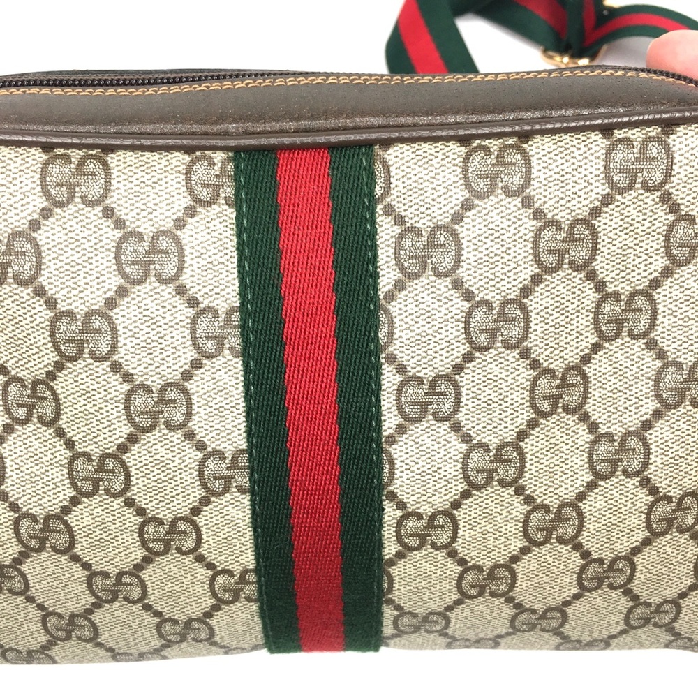 Authentic Gucci brown monogram coated canvas crossbody bag clutch - Picture 10 of 16